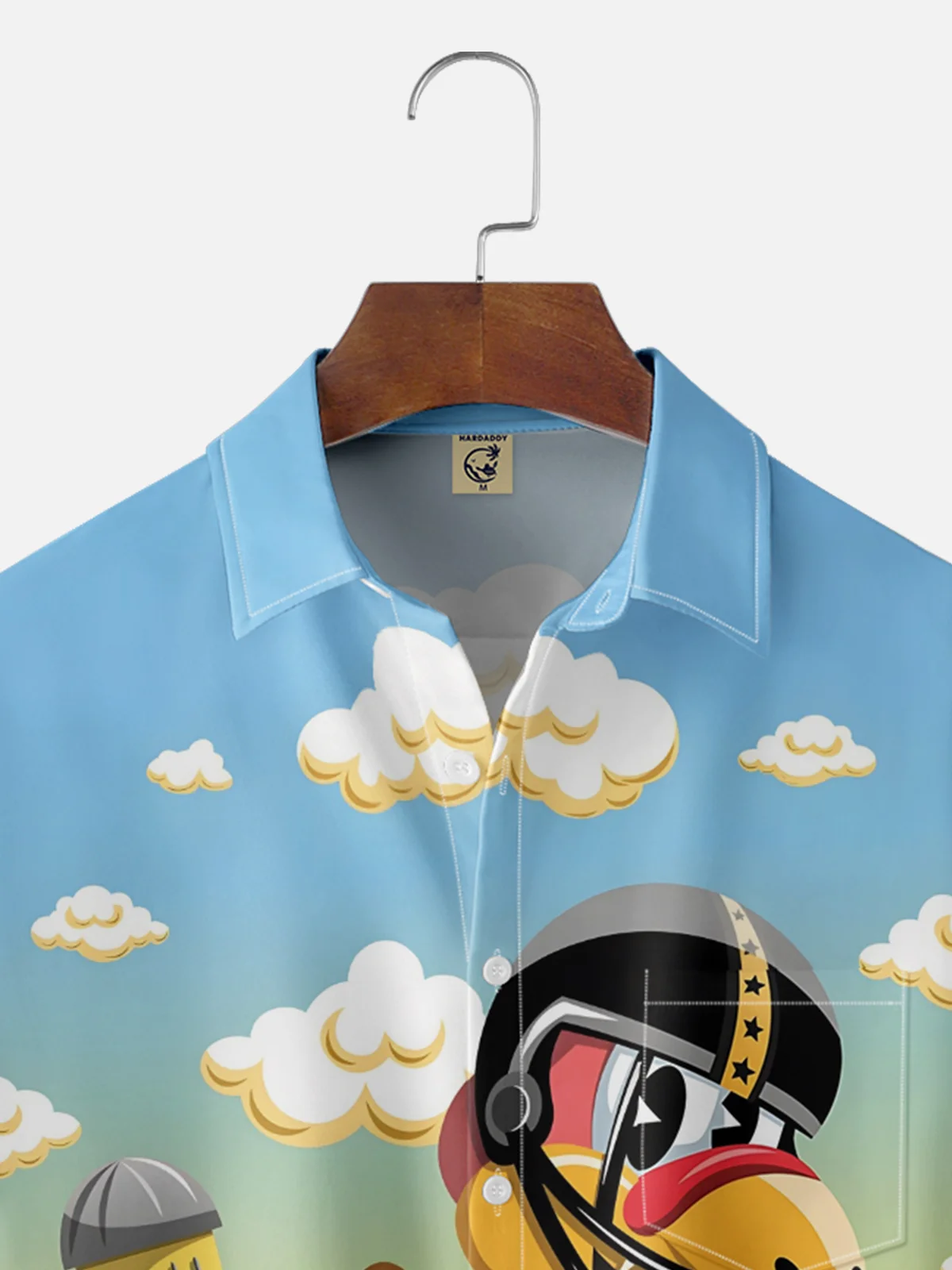 Moisture-wicking Thanksgiving American Football Turkey Chest Pocket Casual Shirt