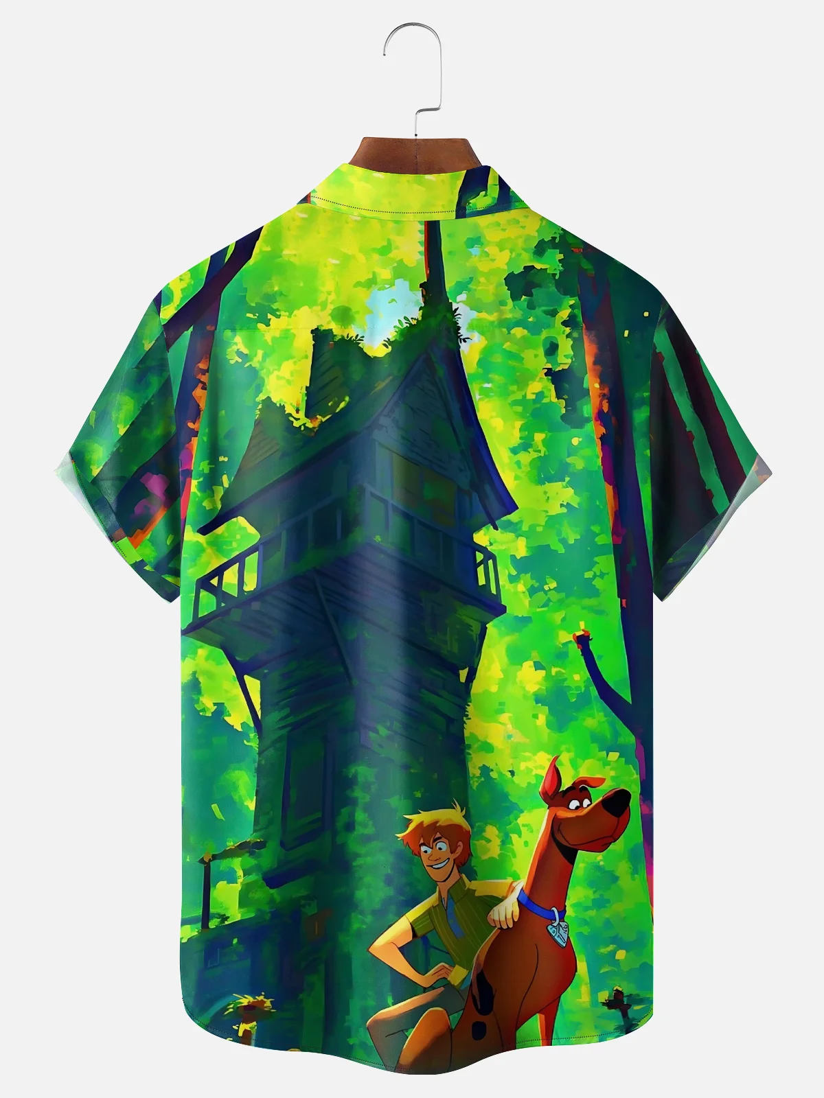 Moisture-wicking Halloween Funny Dog Chest Pocket Casual Shirt