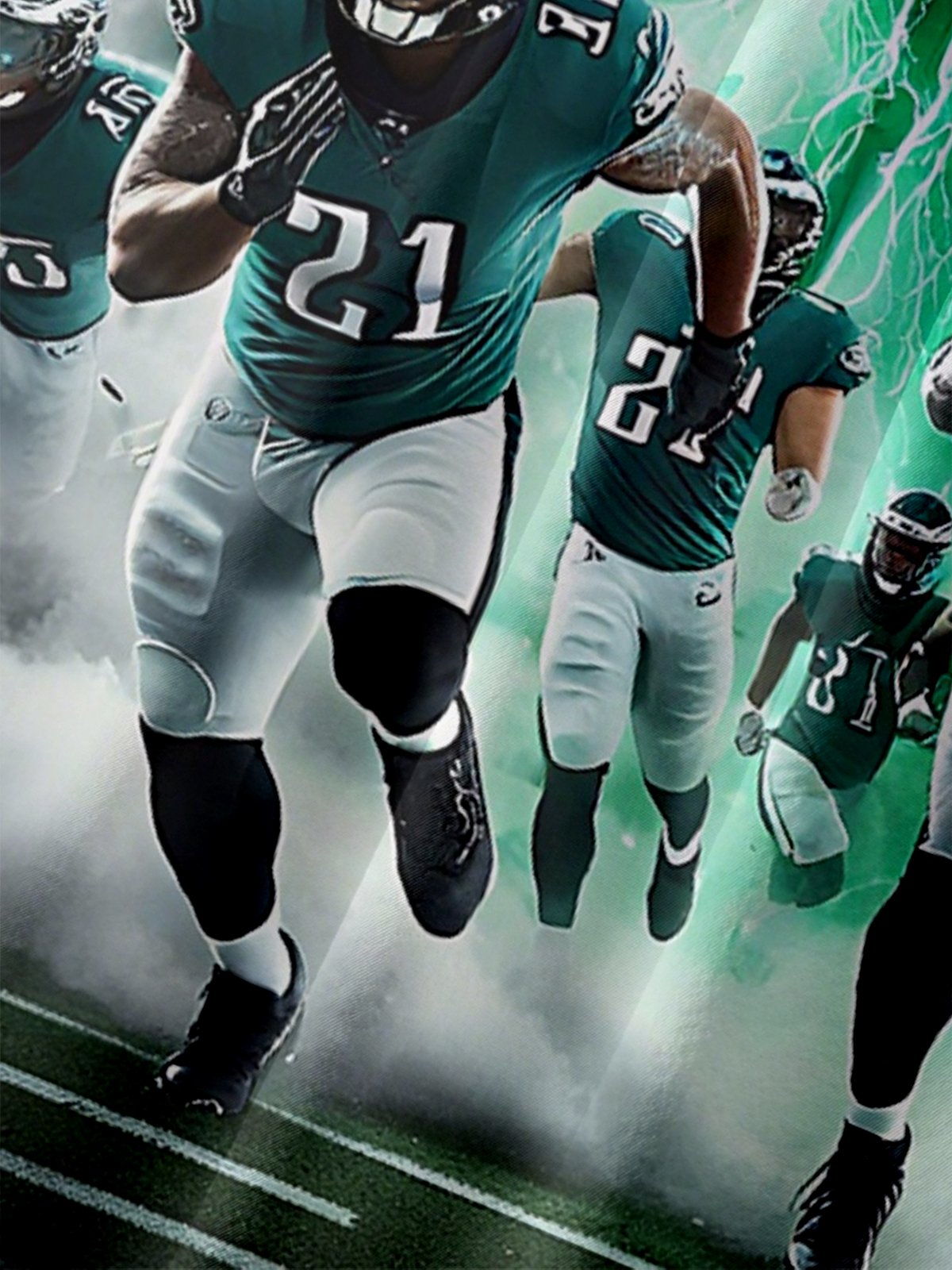 Moisture-wicking American Football Philadelphia Art Eagles Chest Pocket Casual Shirt