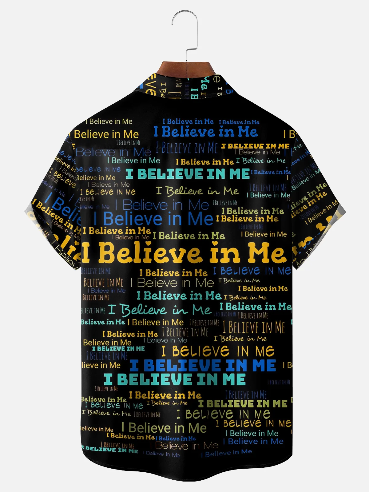 Moisture Wicking I Believe in Me Chest Pocket Hawaiian Shirt