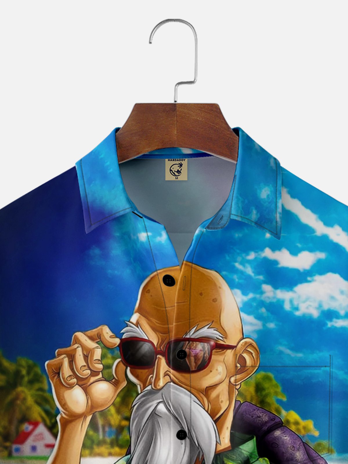 Moisture Wicking Funny Turtle Old Man Chest Pocket Hawaiian Shirt