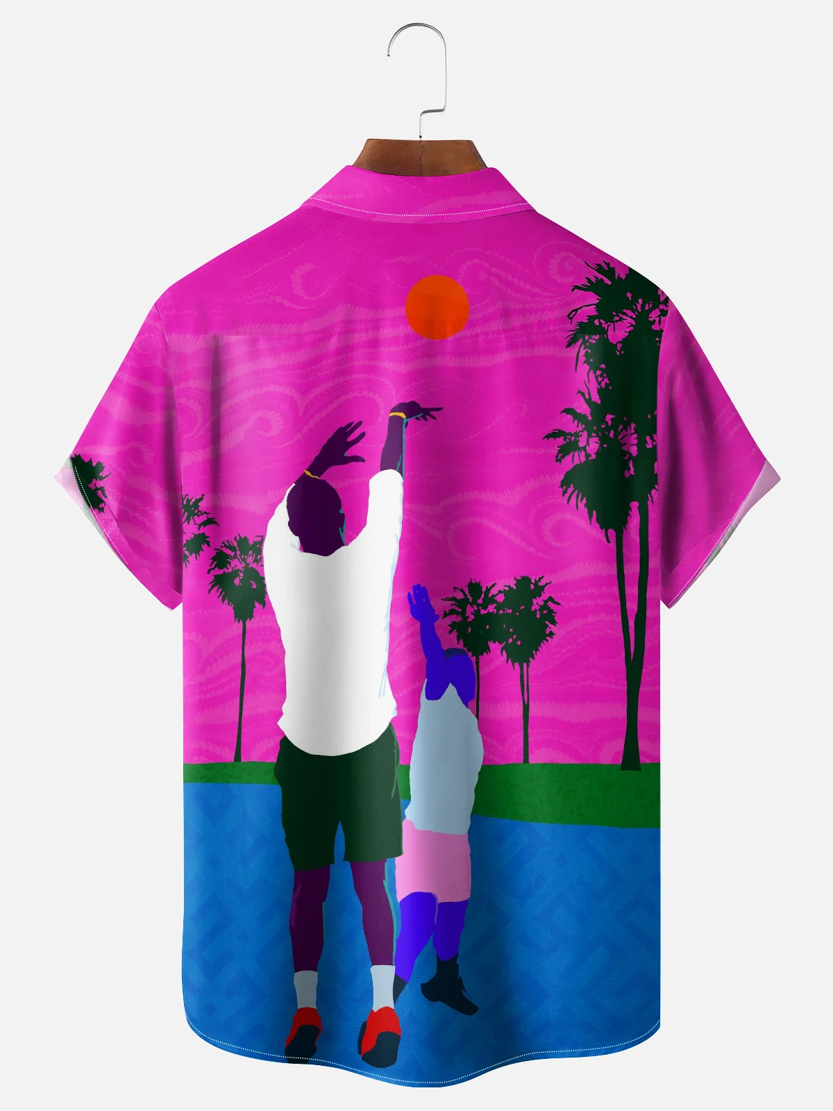 Hardaddy X Vakseen Moisture-wicking Dad Playing Basketball Chest Pocket Casual Shirt