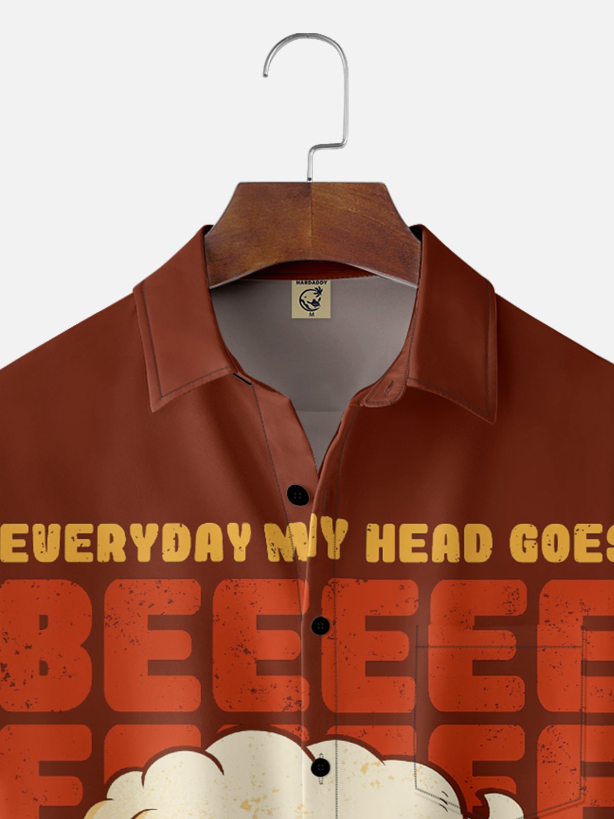 Hardaddy X Eduely Moisture-wicking Beer Sheep Chest Pocket Casual Shirt