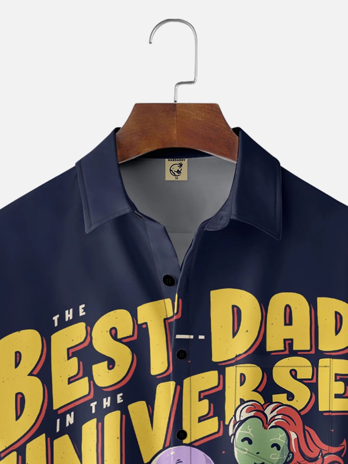 Hardaddy X Eduely Moisture-wicking Best Dad Universe Chest Pocket Holiday Shirt