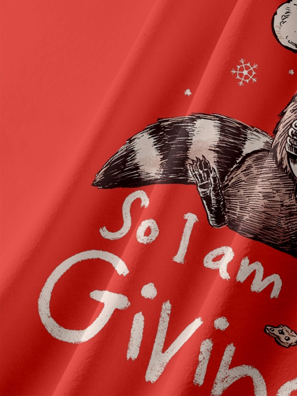 Hardaddy X Eduely Moisture-wicking Christmas Little Raccoon Chest Pocket Holiday Shirt