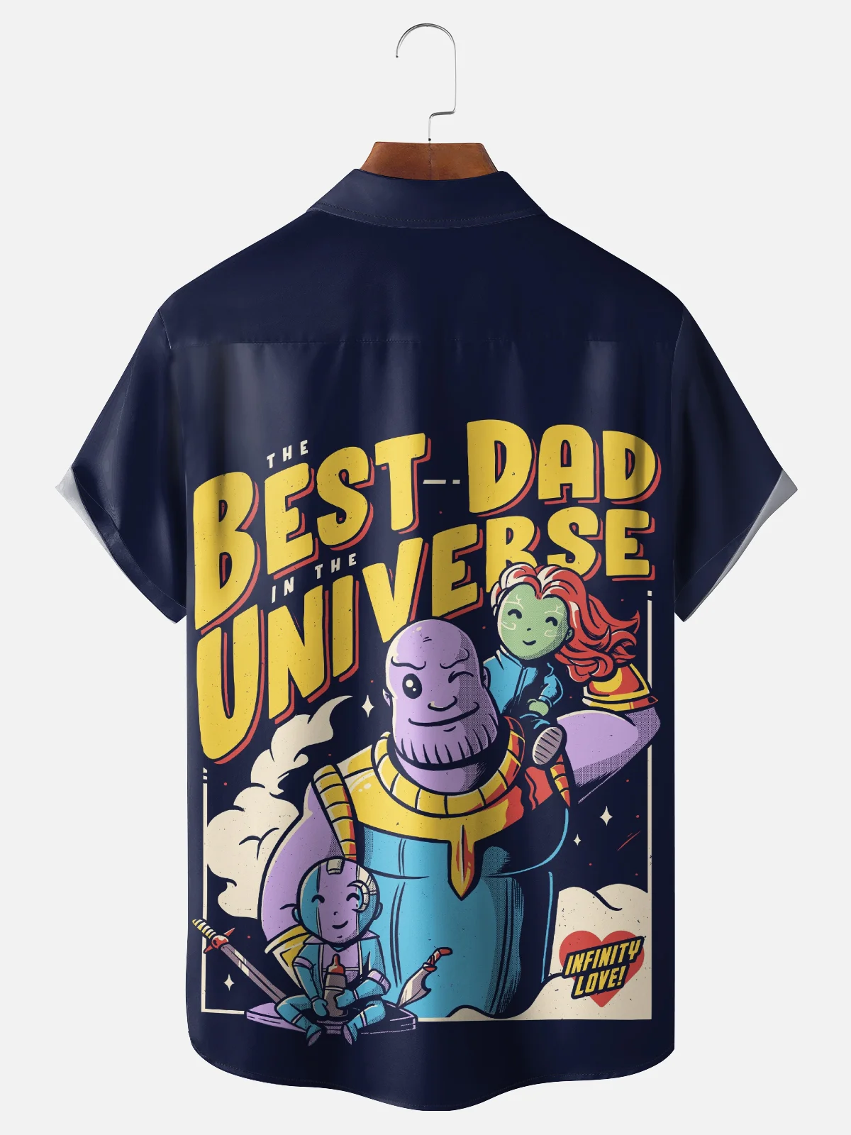 Hardaddy X Eduely Moisture-wicking Best Dad Universe Chest Pocket Holiday Shirt