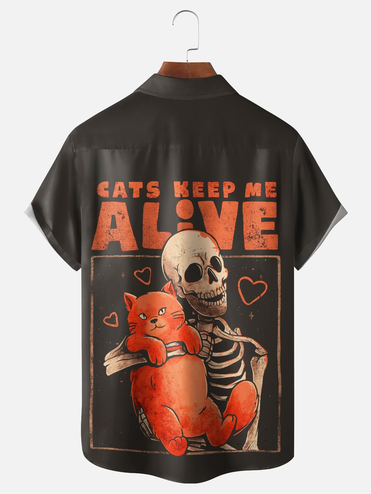 Hardaddy X Eduely Moisture-wicking Cats Keep Me Alive Chest Pocket Holiday Shirt