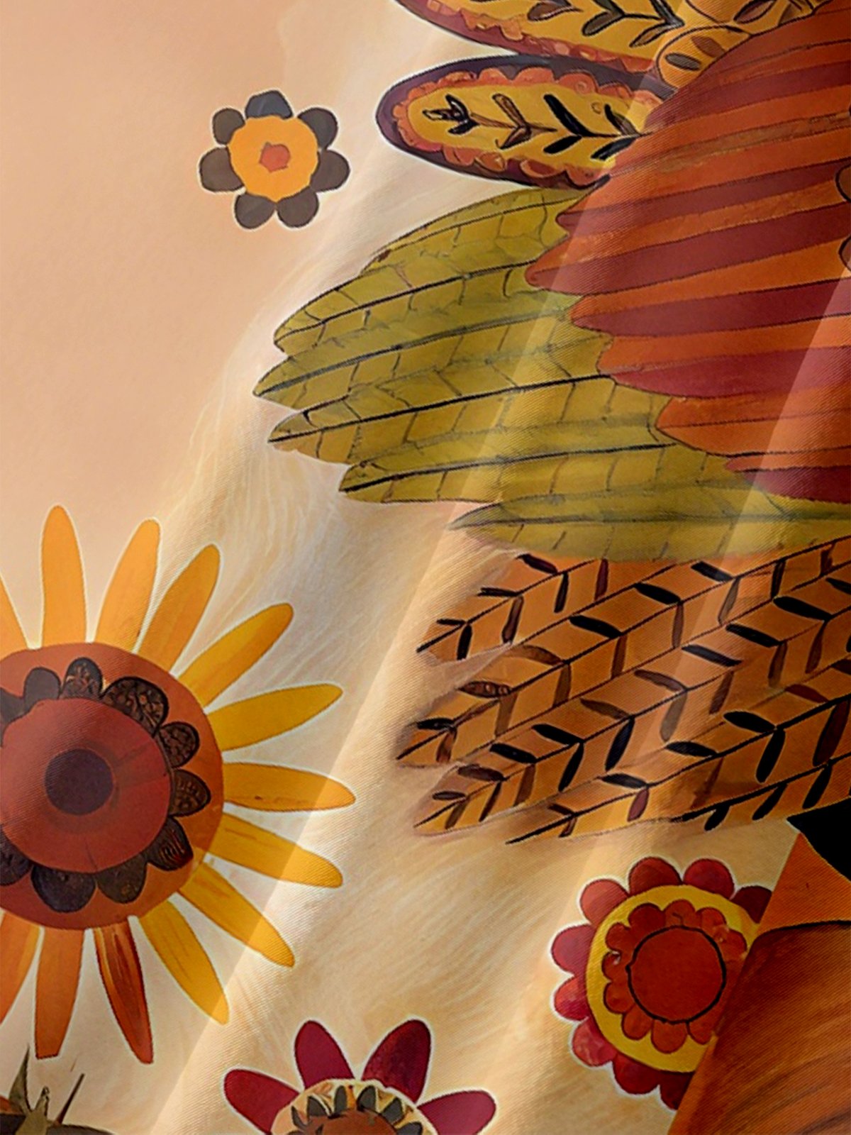 Moisture-wicking Thanksgiving Turkey Chest Pocket Casual Shirt