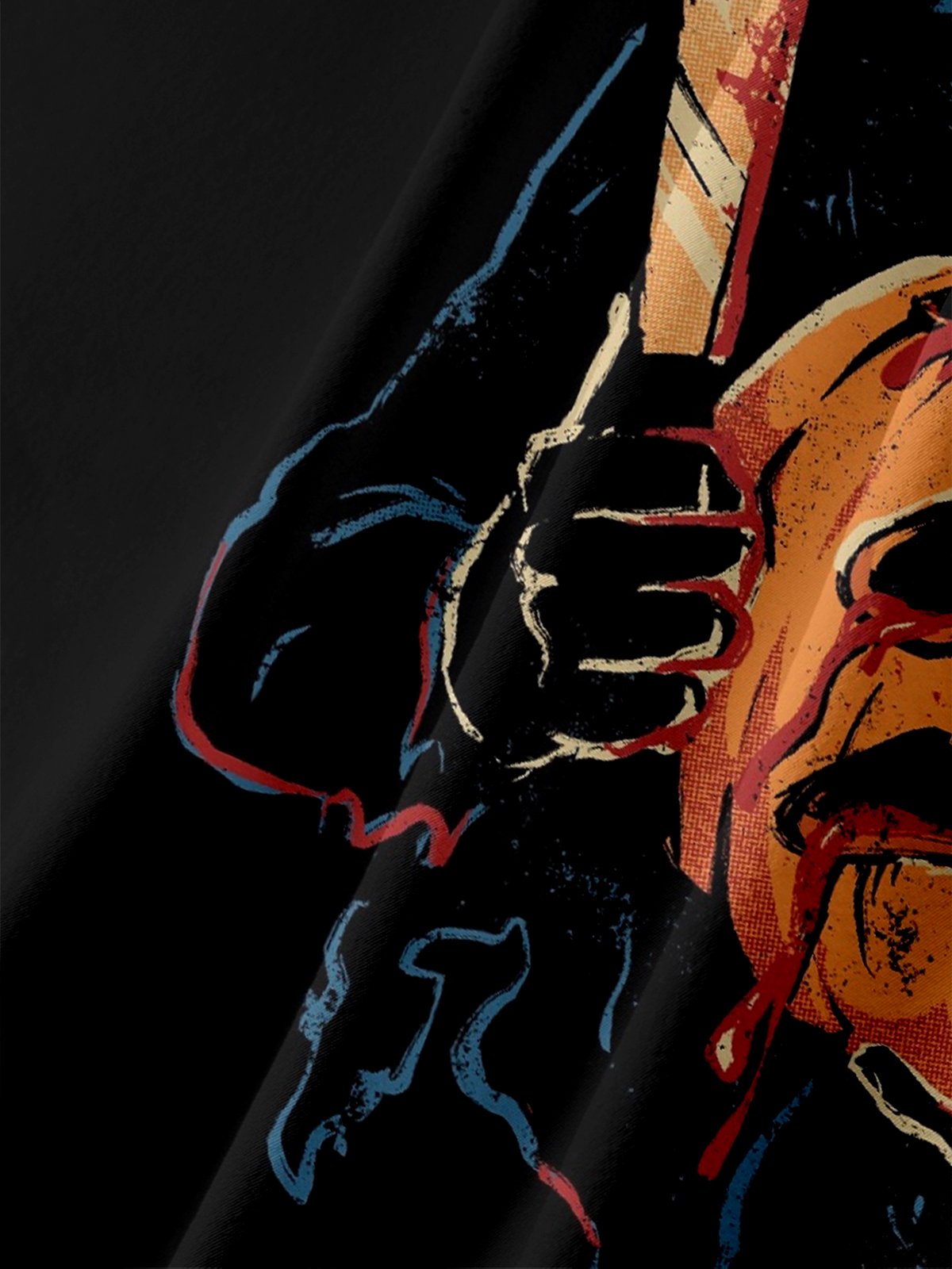 Hardaddy X Eduely Moisture-wicking Halloween Mask Killer Chest Pocket Holiday Shirt