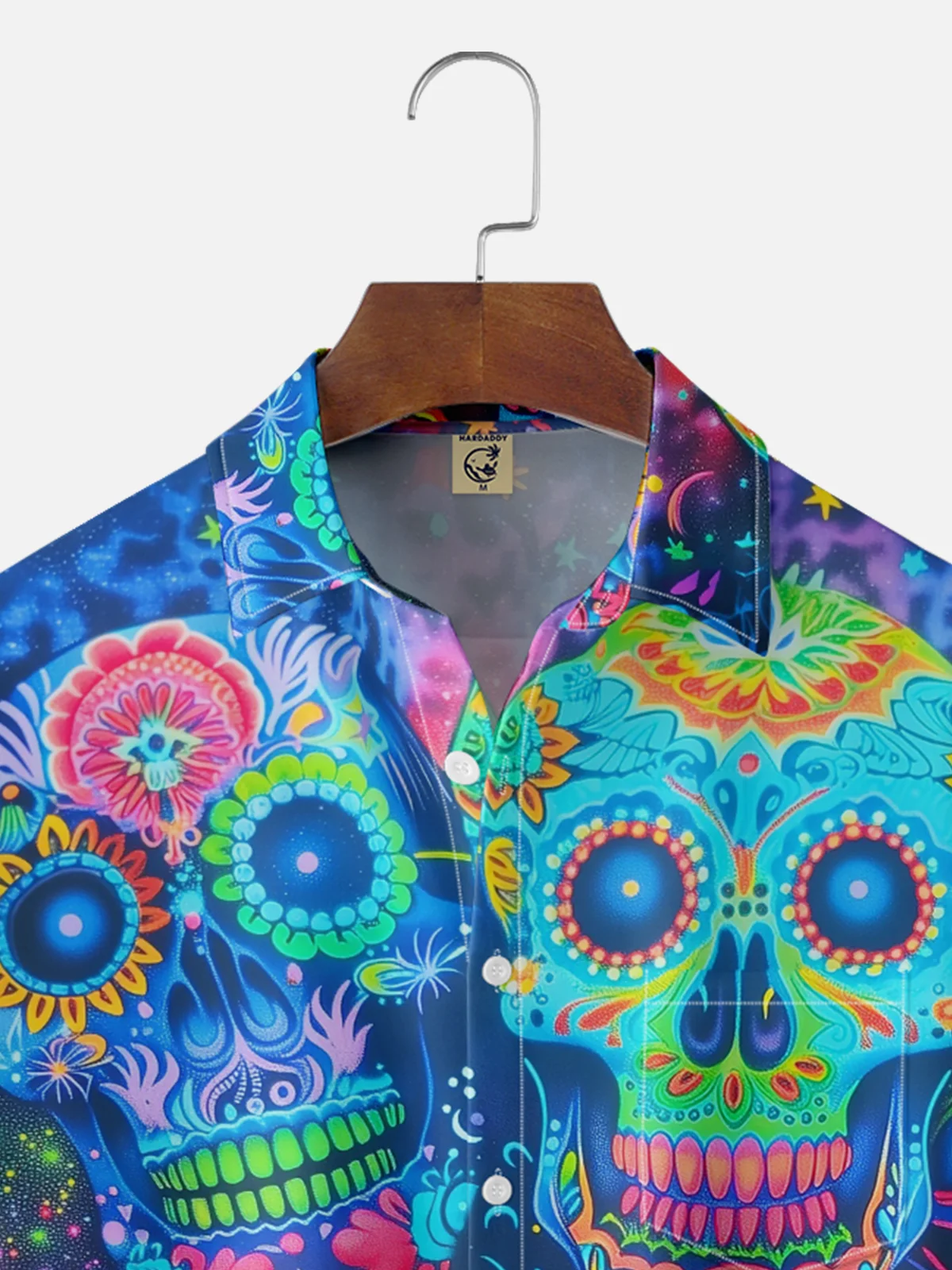 Moisture-wicking Day Of The Dead Skeletons Chest Pocket Casual Shirt