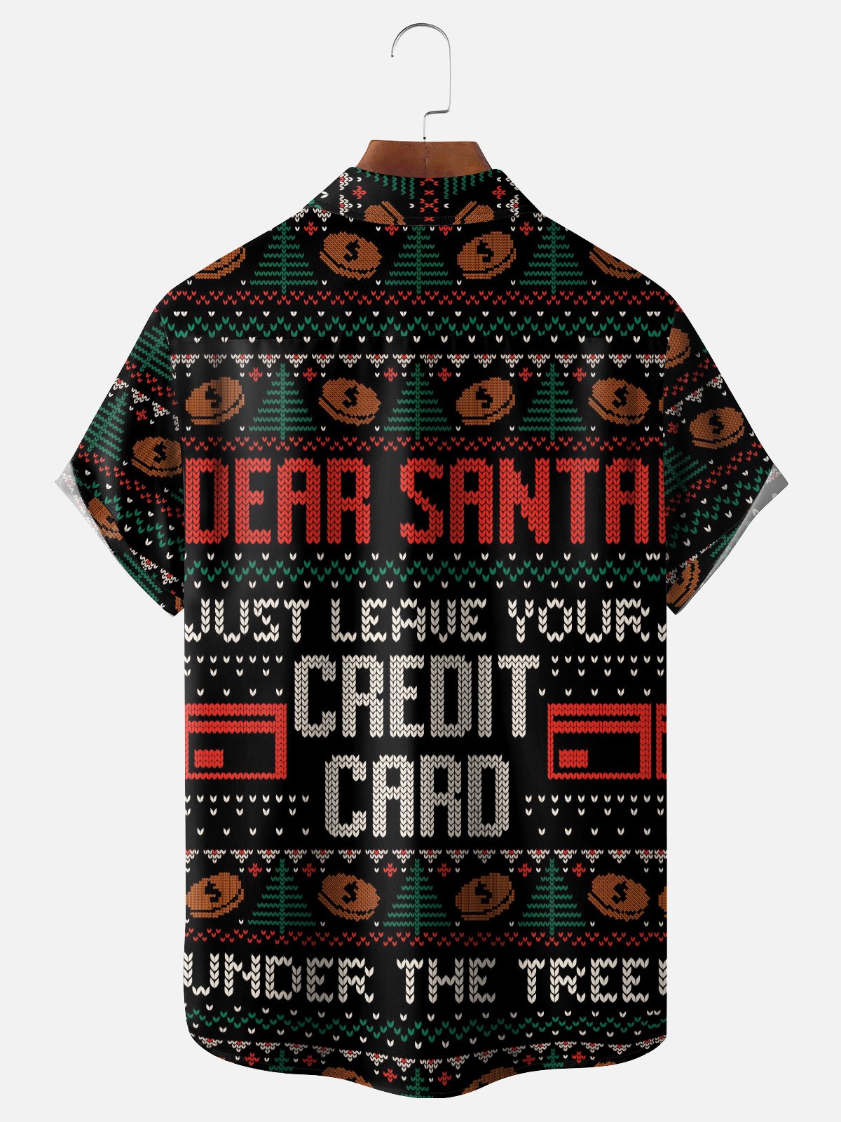 Hardaddy X Eduely Moisture-wicking Dear Santa Chest Pocket Holiday Shirt