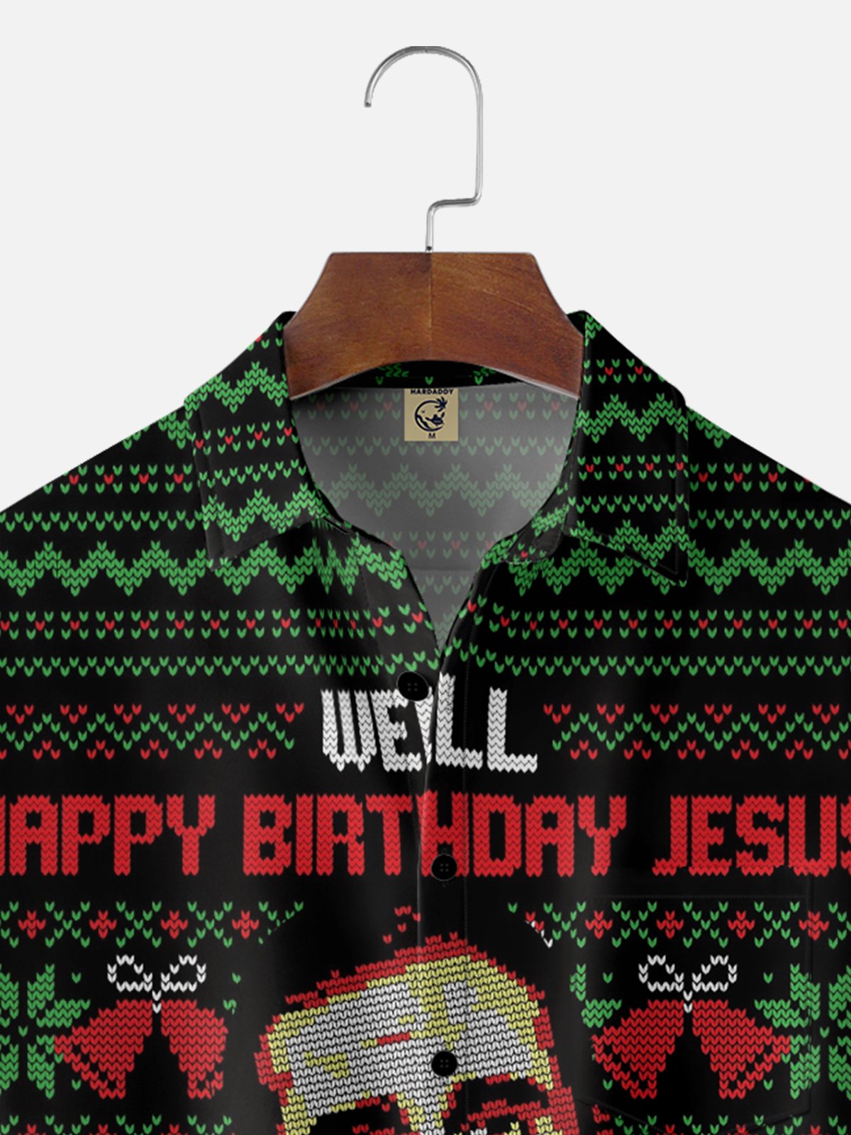 Hardaddy X Eduely Moisture-wicking Christmas Chest Pocket Holiday Shirt