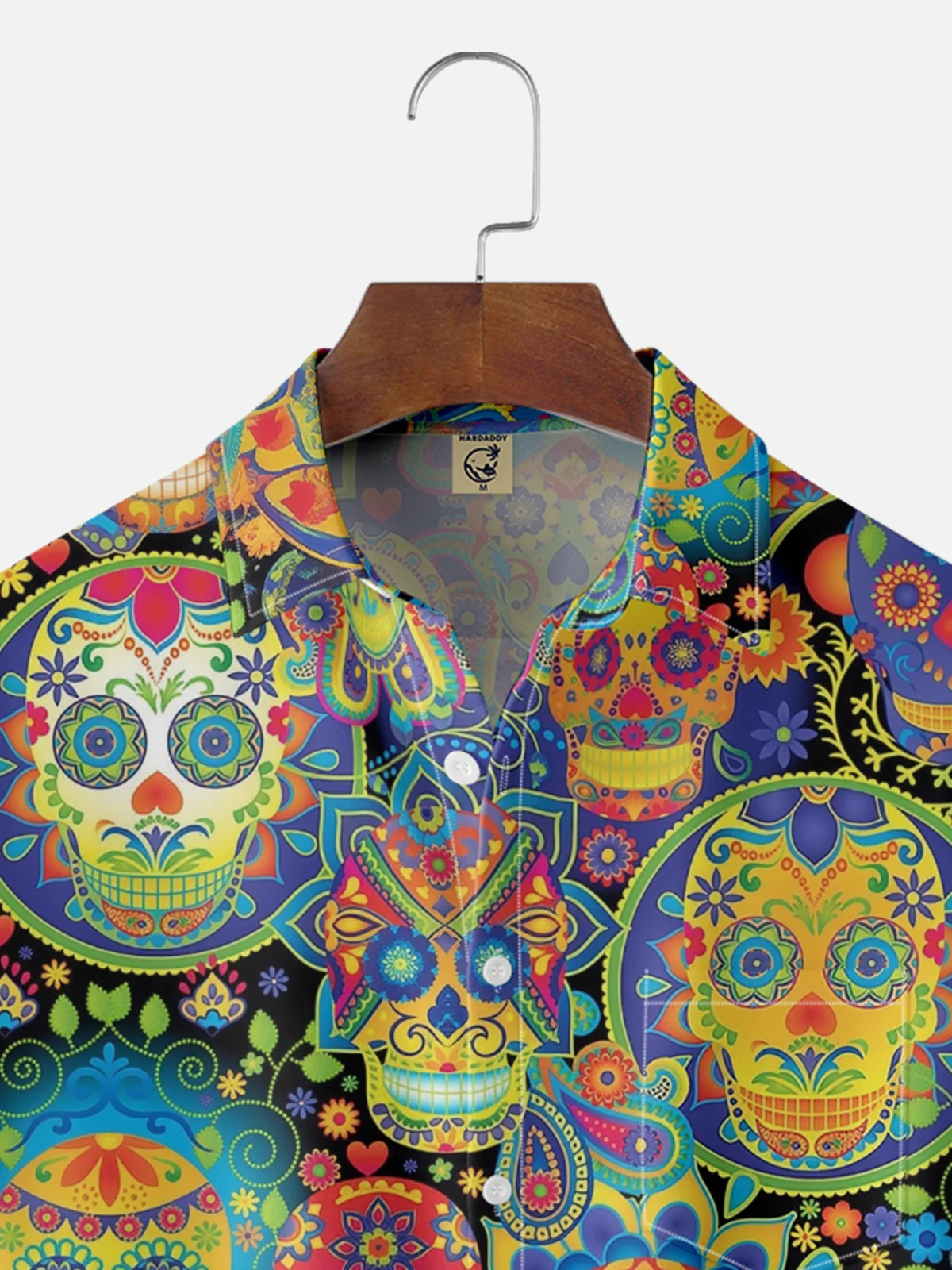 Moisture-wicking Day Of The Dead Skeletons Chest Pocket Casual Shirt