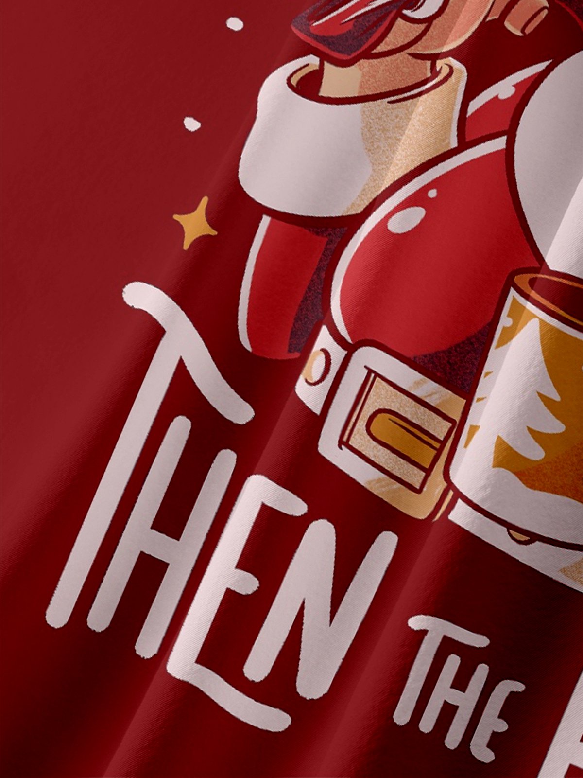 Hardaddy X Eduely Moisture-wicking Christmas Santa Coffee HOHO Chest Pocket Holiday Shirt