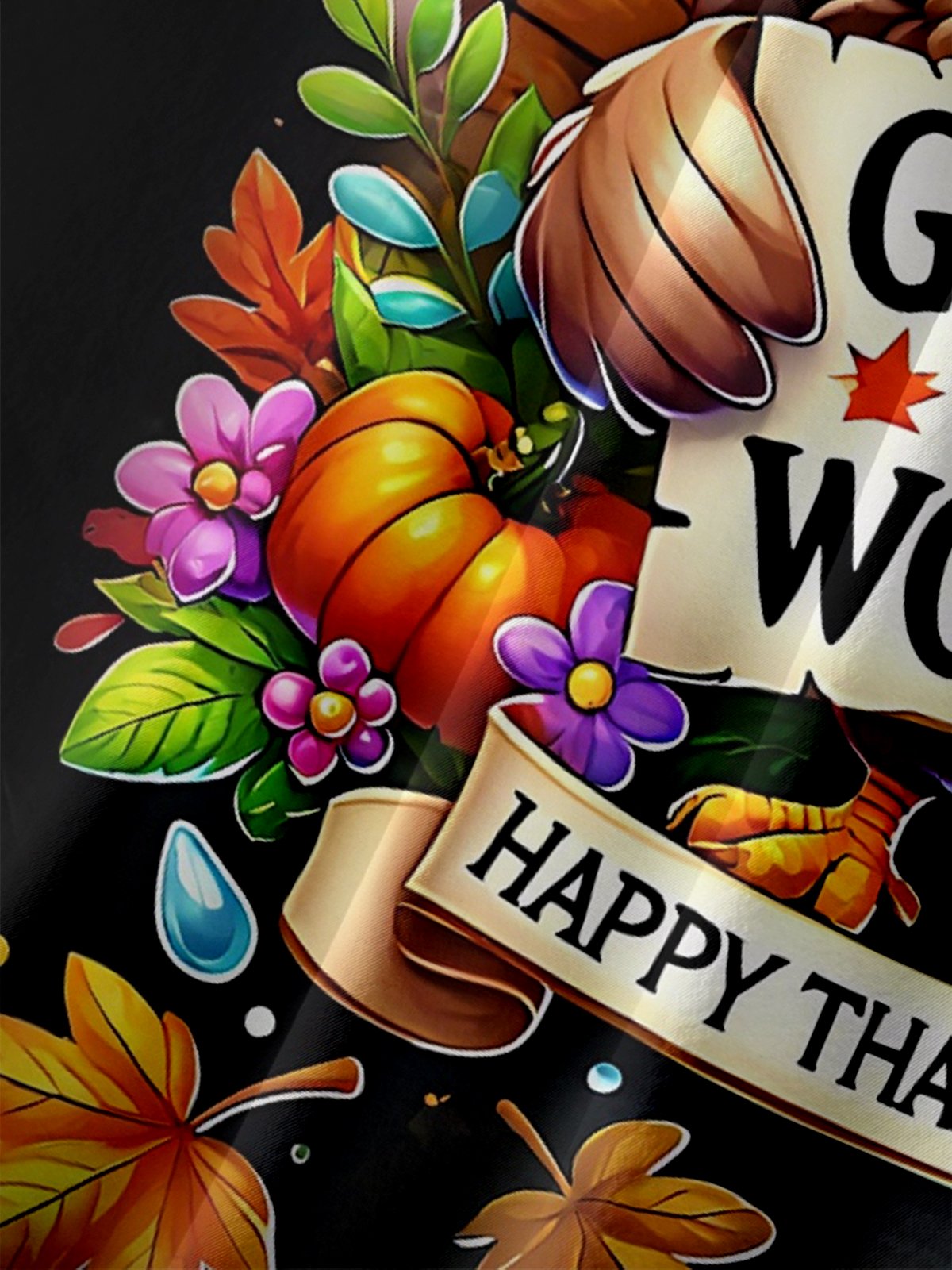 Moisture-wicking Thanksgiving Turkey Gobble Wobble Chest Pocket Casual Shirt
