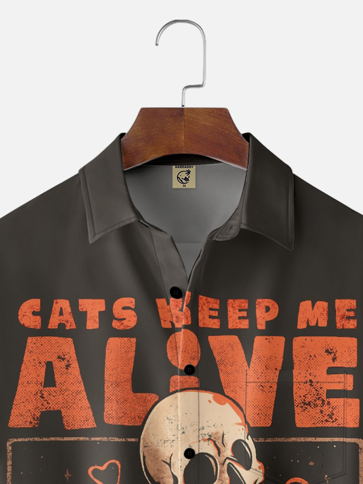 Hardaddy X Eduely Moisture-wicking Cats Keep Me Alive Chest Pocket Holiday Shirt
