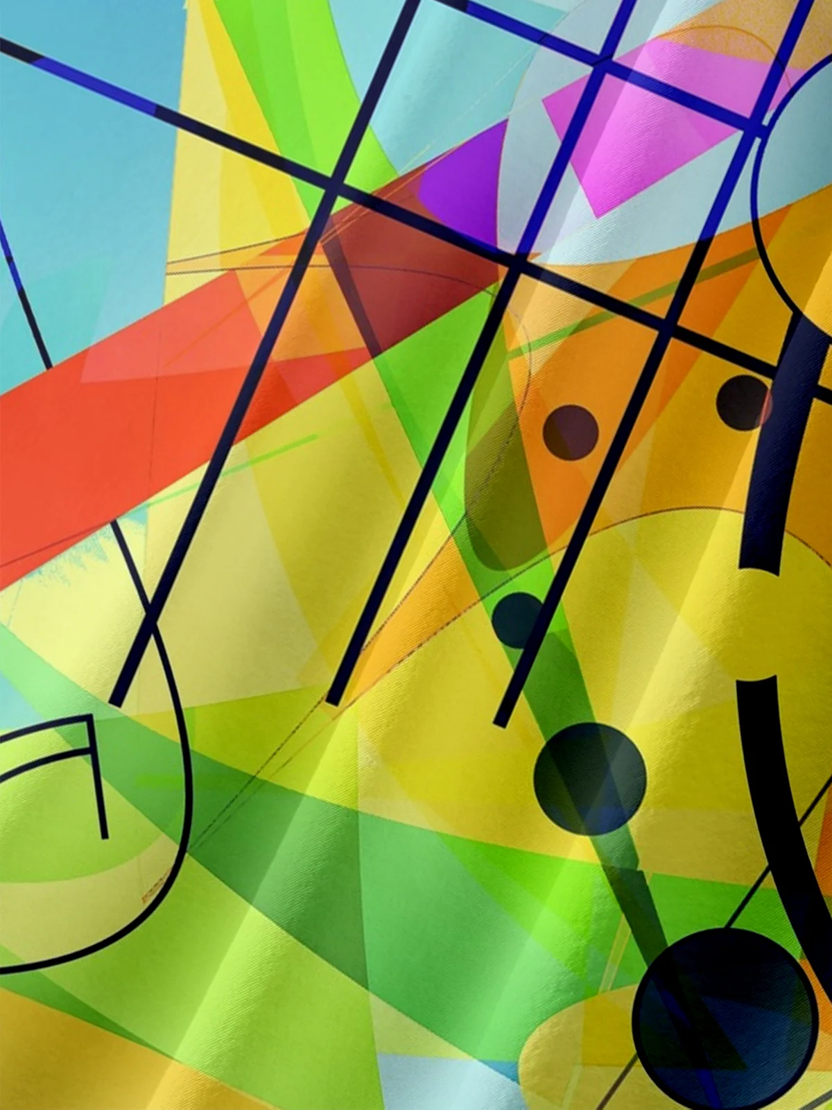 Hardaddy X Clemens Niewoehner Moisture Wicking Abstract Geometric Chest Pocket Hawaiian Shirt