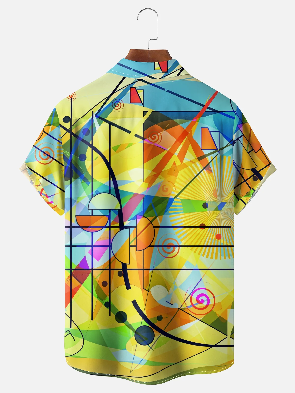 Hardaddy X Clemens Niewoehner Moisture Wicking Abstract Geometric Chest Pocket Hawaiian Shirt