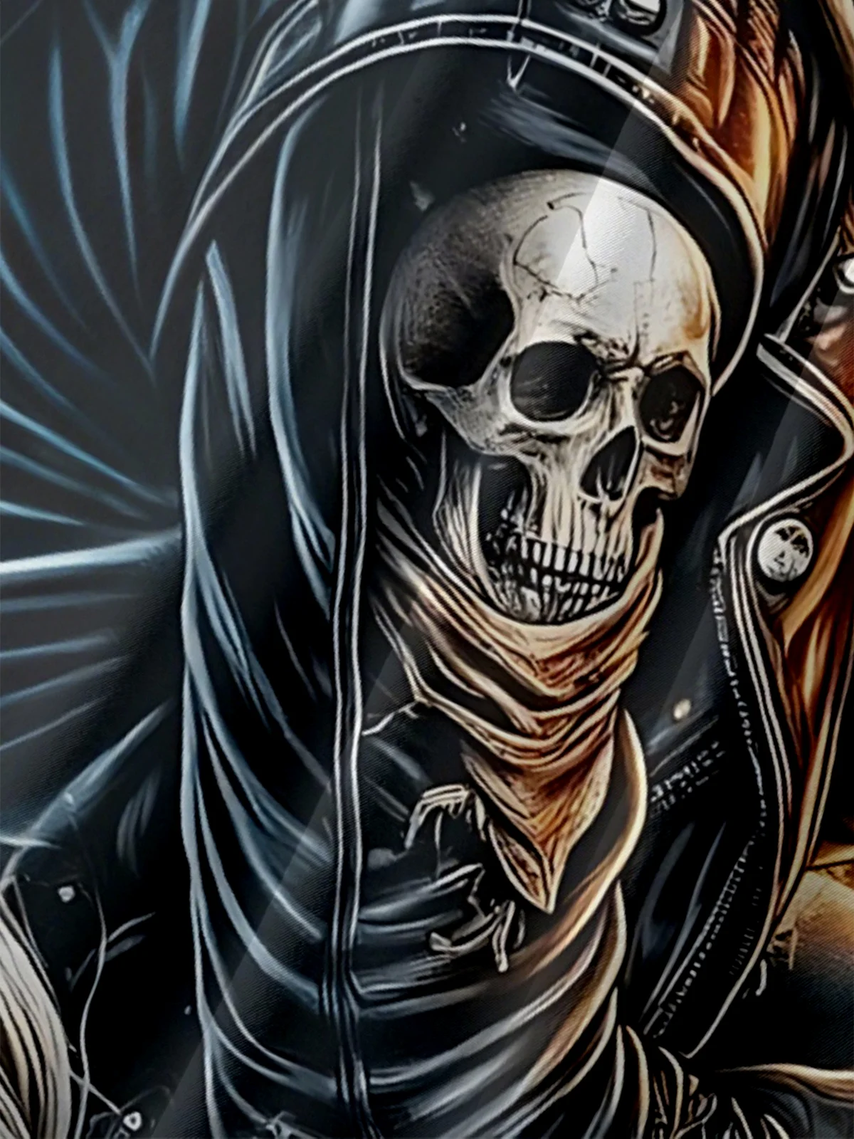 Moisture-Wicking Rock Skeleton Beer Chest Pocket Hawaiian Shirt