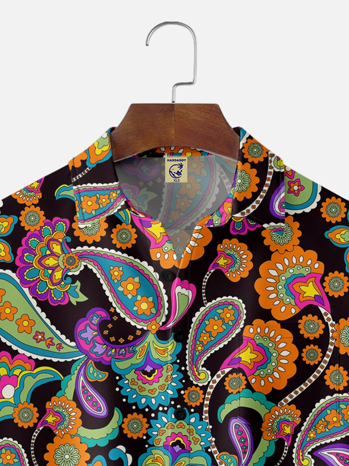 Hardaddy X Artist Ana Cristina Ruiz Leon Big Size Paisley Floral Chest Pocket Hawaiian Shirt