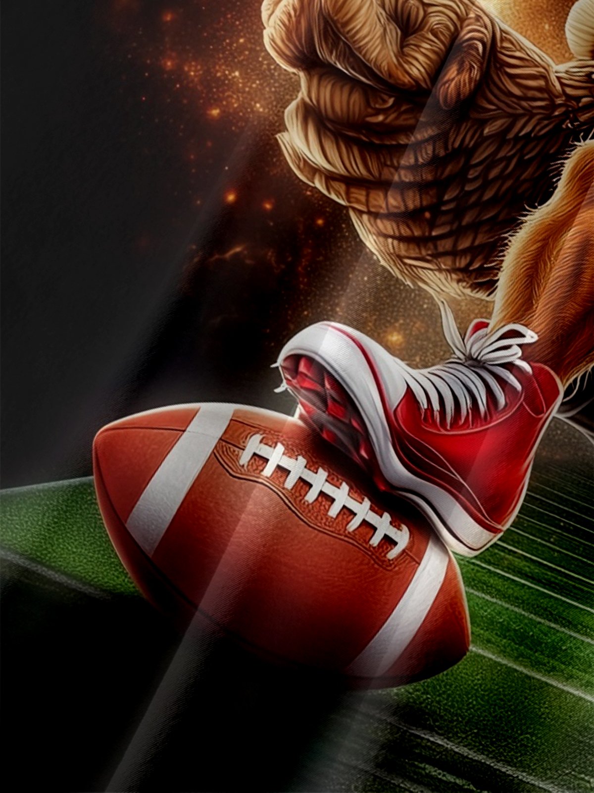 Moisture-wicking Thanksgiving Turkey Football Chest Pocket Casual Shirt