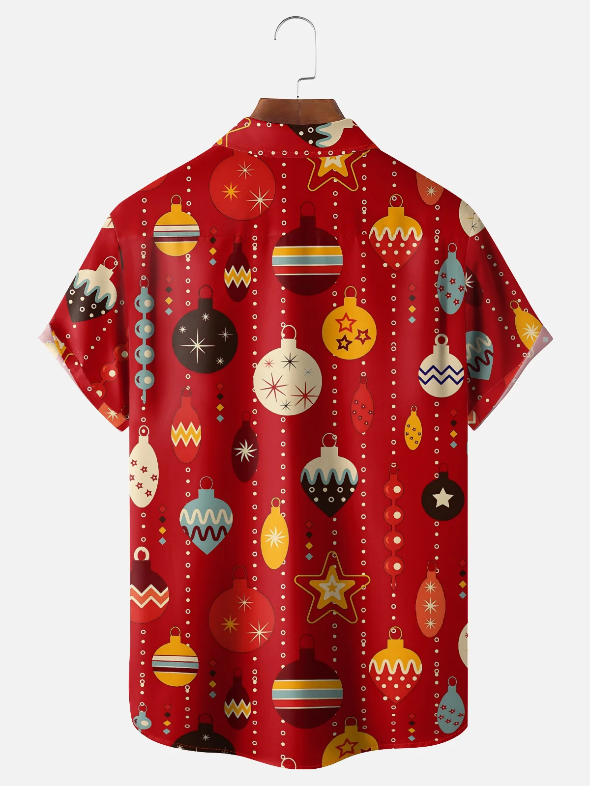 Moisture-wicking Christmas Decorate Light Chest Pocket Casual Shirt
