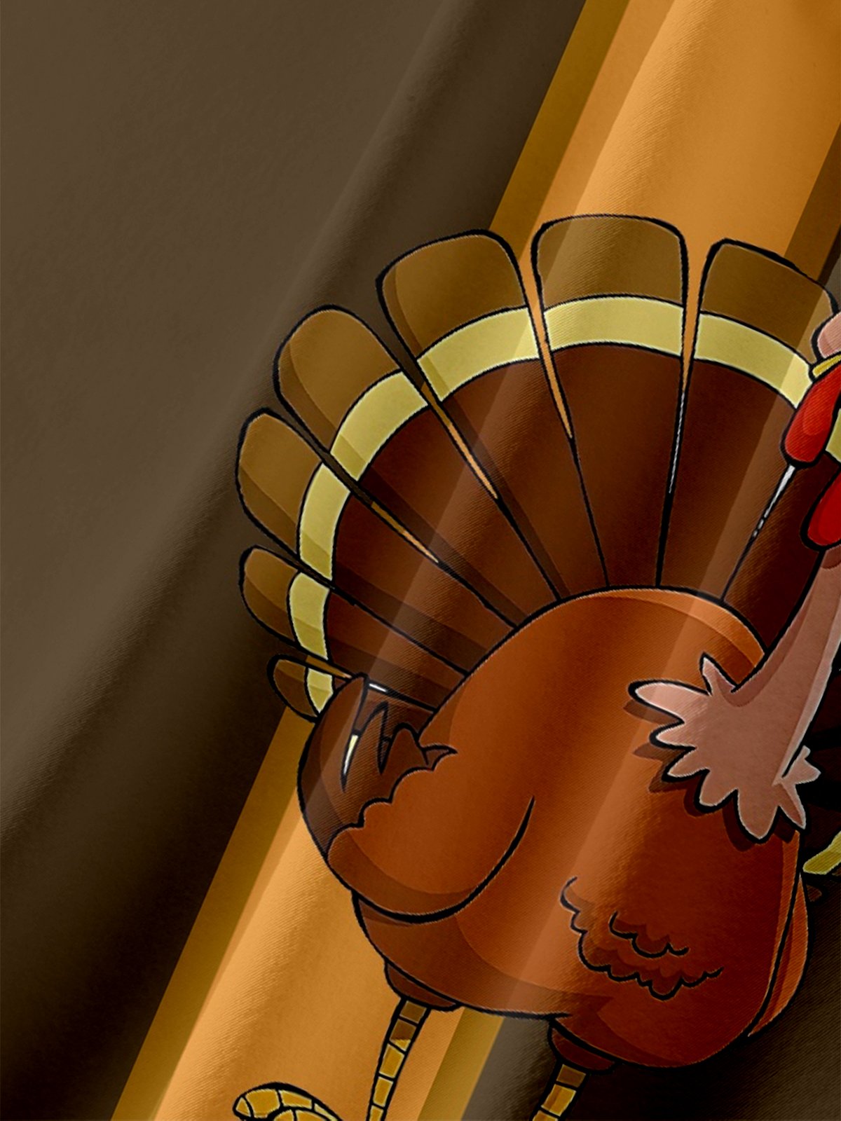 Moisture-wicking Thanksgiving Gobble Wobble Chest Pocket Bowling Shirt