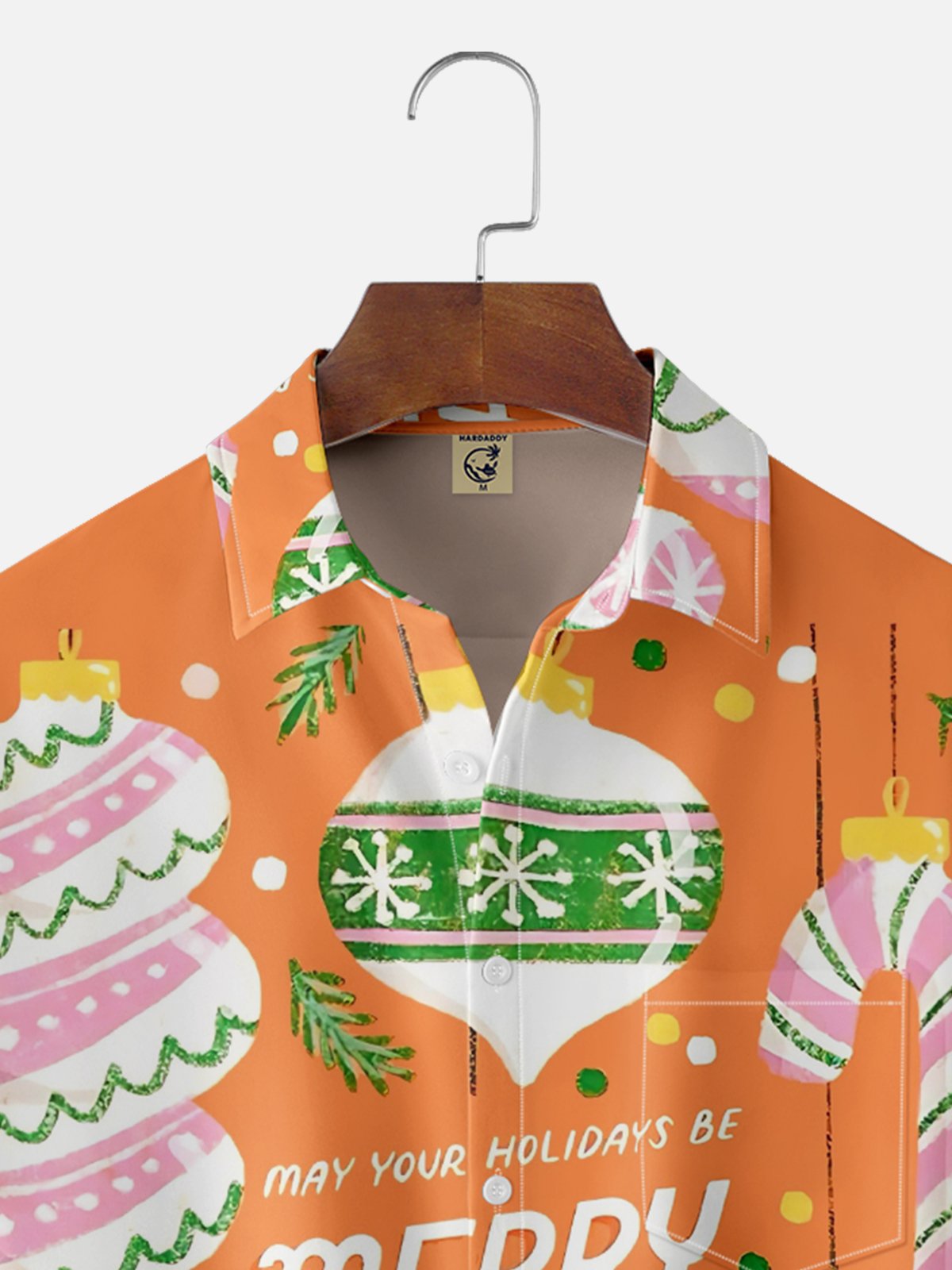 Moisture-wicking Mid Century Bright Christmas Chest Pocket Casual Shirt
