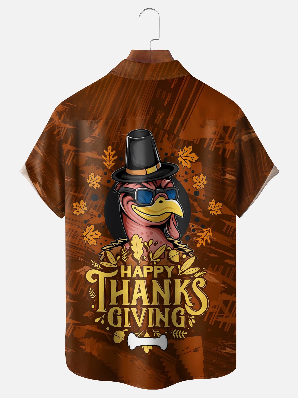 Moisture Wicking Thanksgiving Turkey Breast Pocket Hawaiian Shirt
