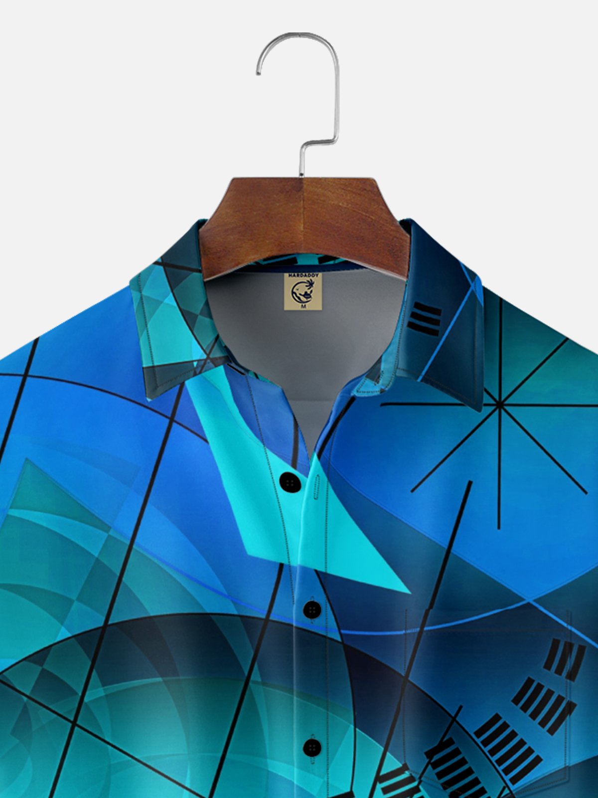 Hardaddy X Clemens Niewoehner Moisture-wicking Geomatric Chest Pocket Casual Shirt