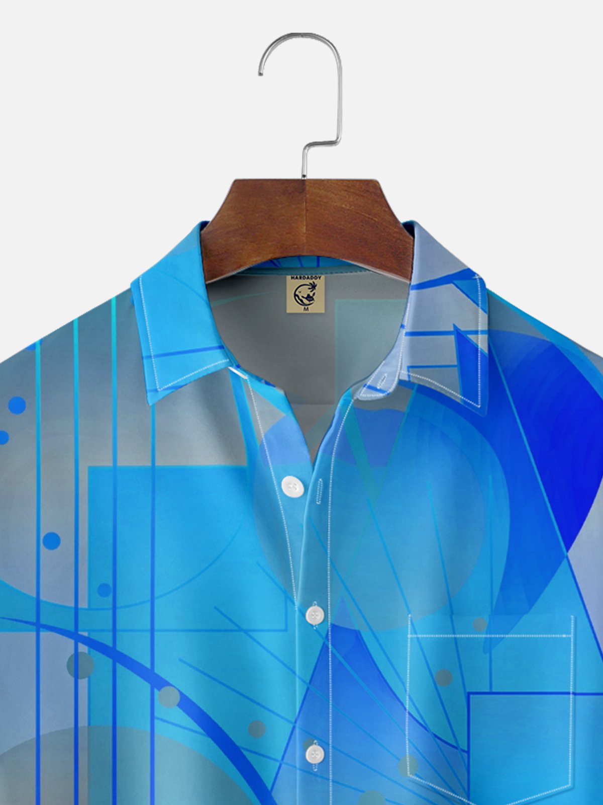 Hardaddy X Clemens Niewoehner Moisture-wicking Geomatric Chest Pocket Casual Shirt