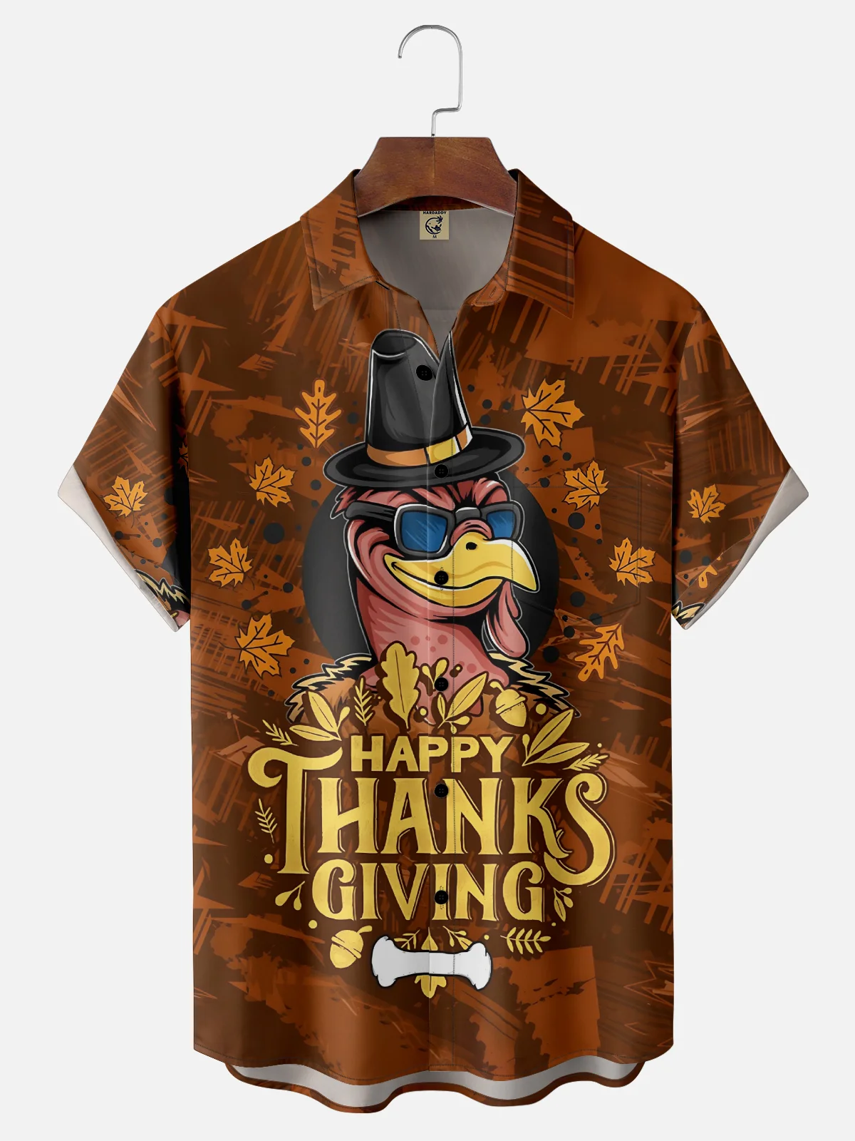Moisture Wicking Thanksgiving Turkey Breast Pocket Hawaiian Shirt