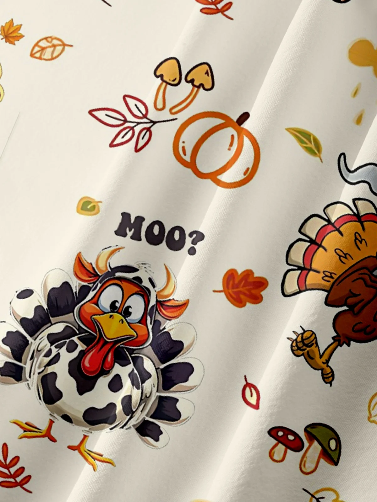 Moisture Wicking Thanksgiving Funny Turkey Chest Pocket Hawaiian Shirt