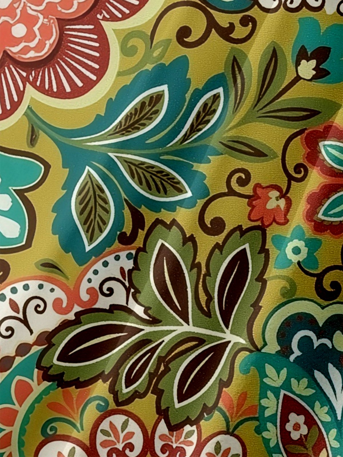 Moisture-wicking Paisley Flower Chest Pocket Casual Shirt