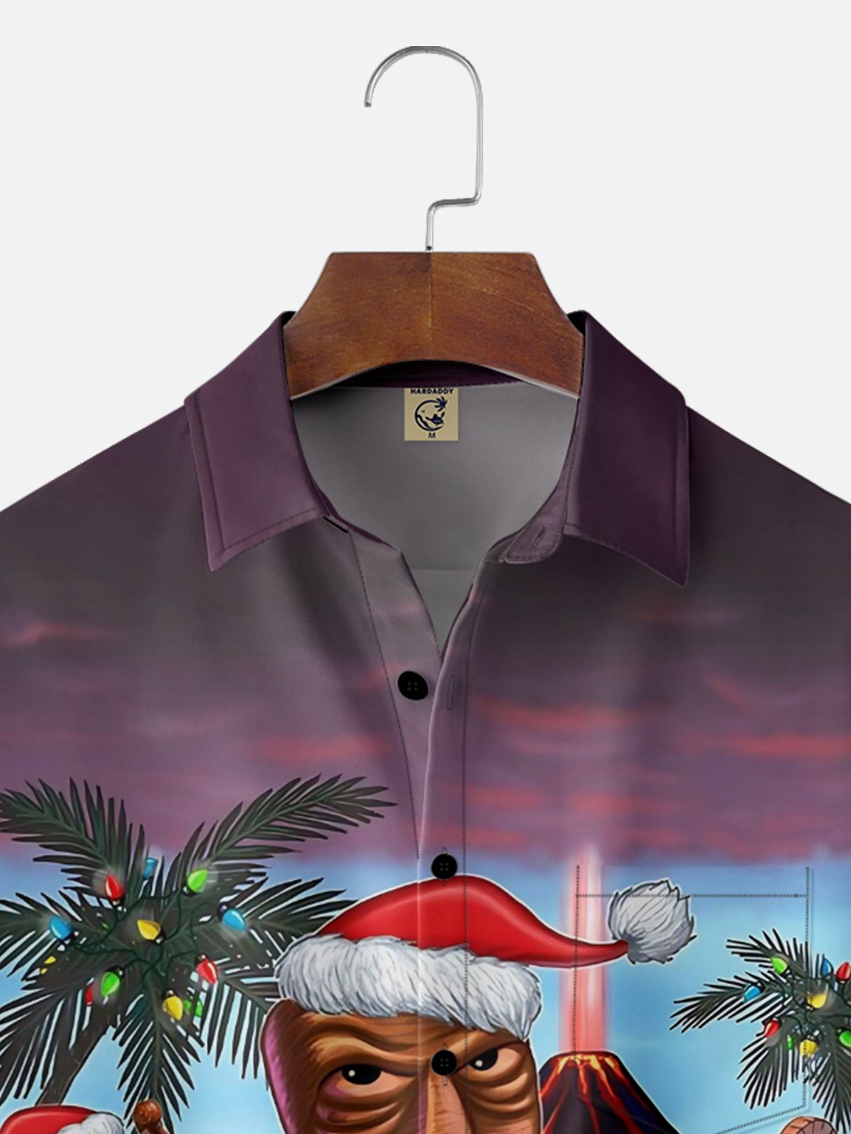 Moisture Wicking Merry Christmas TIKI Chest Pocket Hawaiian Shirt