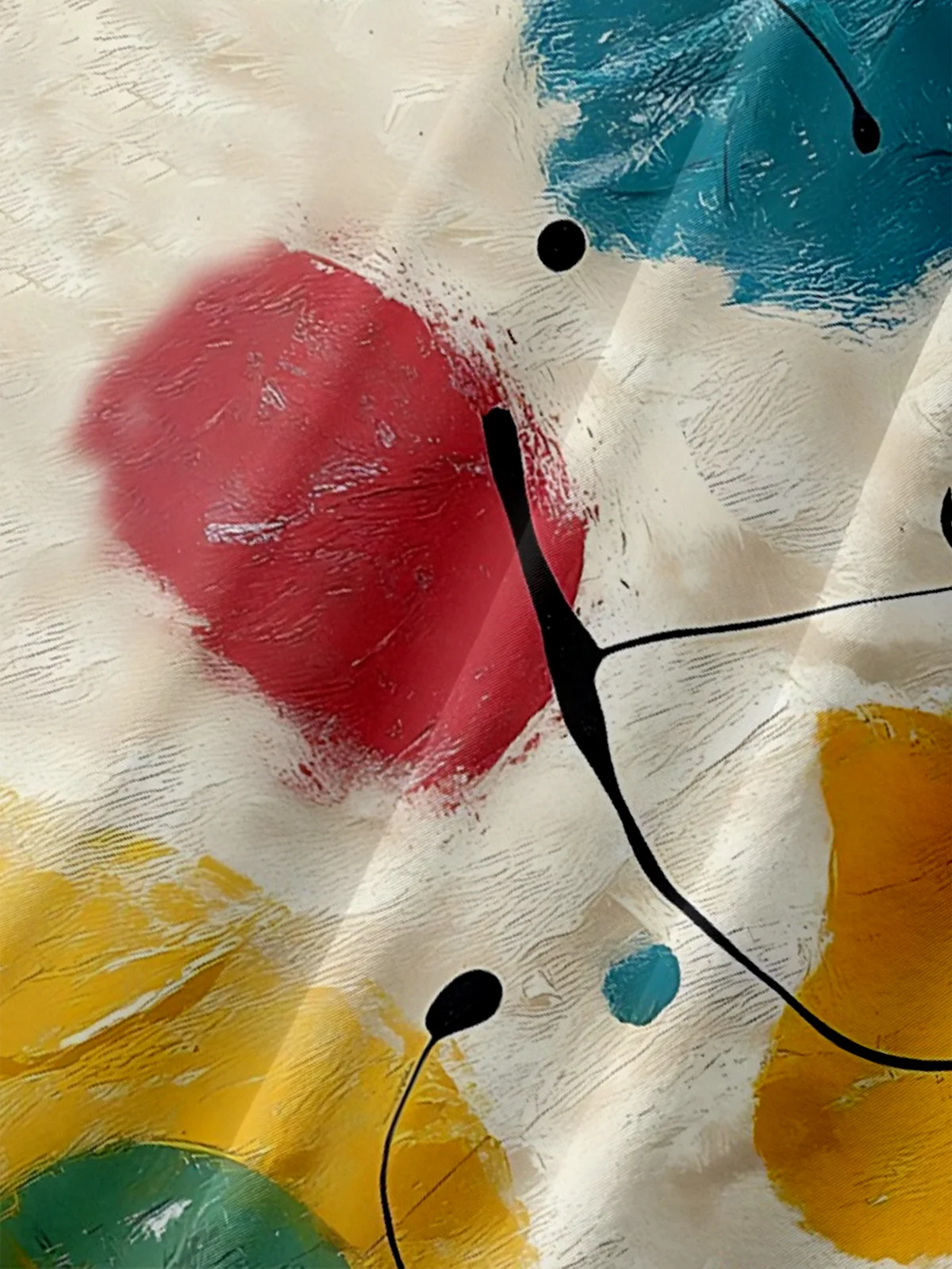 Moisture-wicking Fun Abstract Art Texture Chest Pocket Casual Shirt