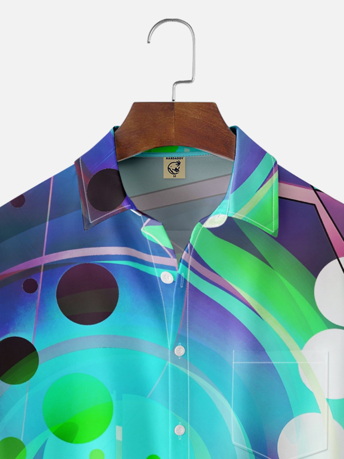 Hardaddy X Clemens Niewoehner Moisture-wicking Geomatric Chest Pocket Casual Shirt