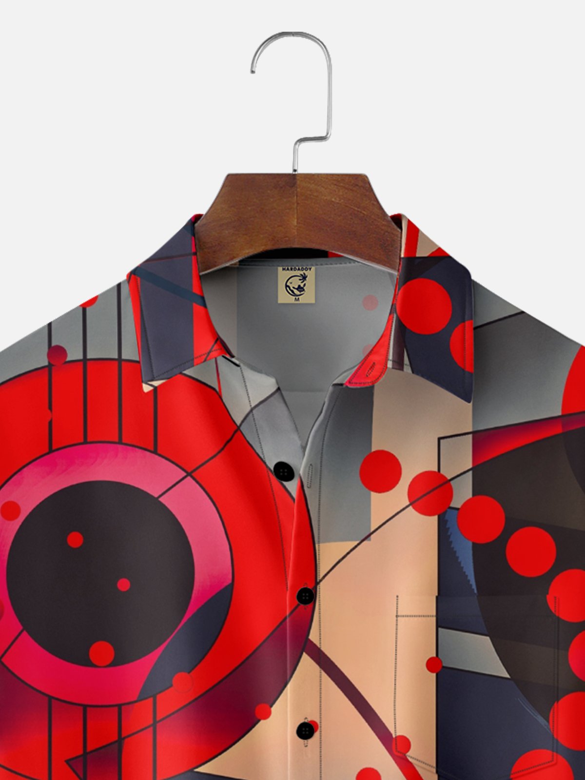 Hardaddy X Clemens Niewoehner Moisture-wicking Guitar Geomatric Chest Pocket Casual Shirt