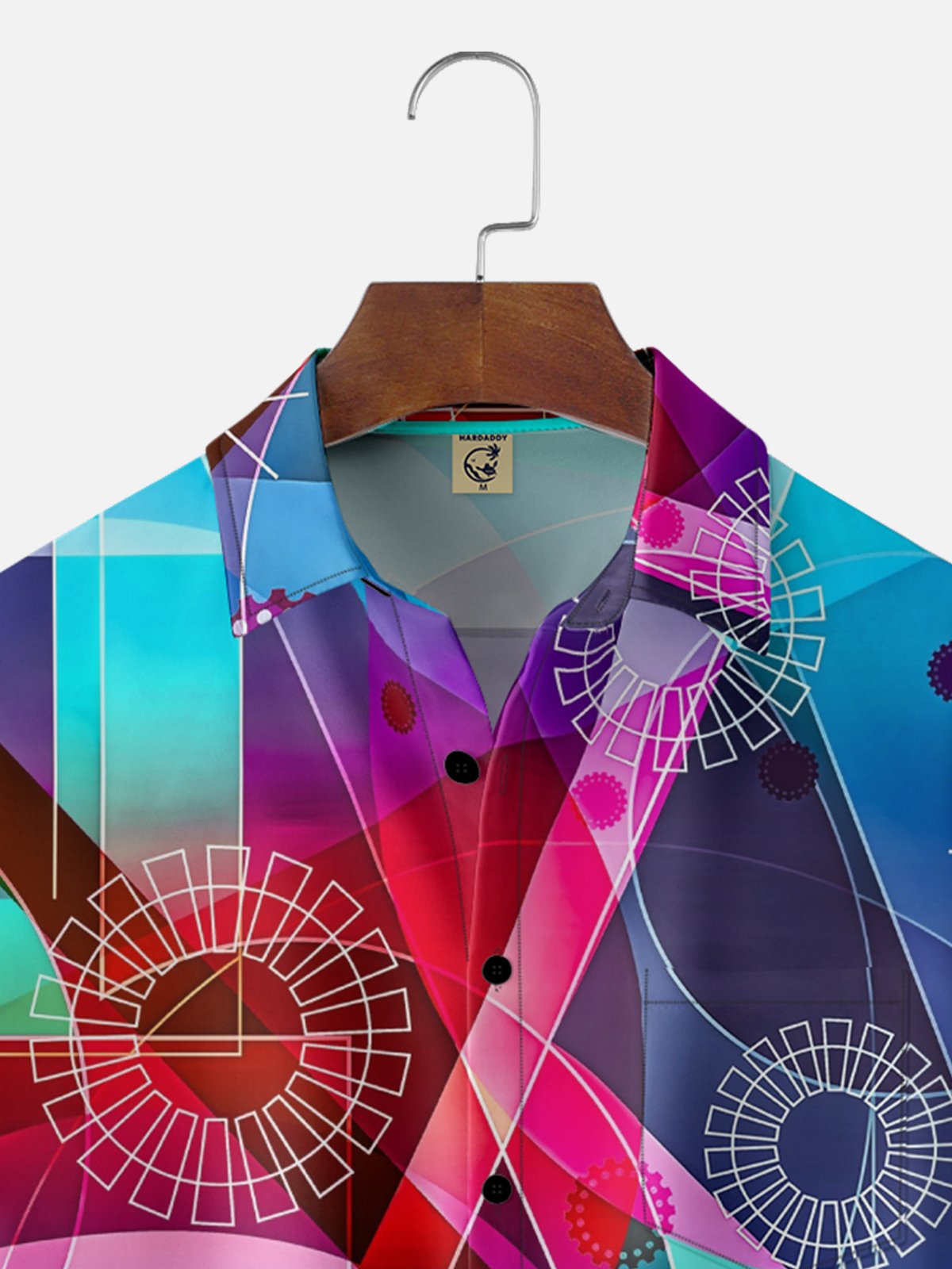 Hardaddy X Clemens Niewoehner Moisture-wicking Geomatric Chest Pocket Casual Shirt