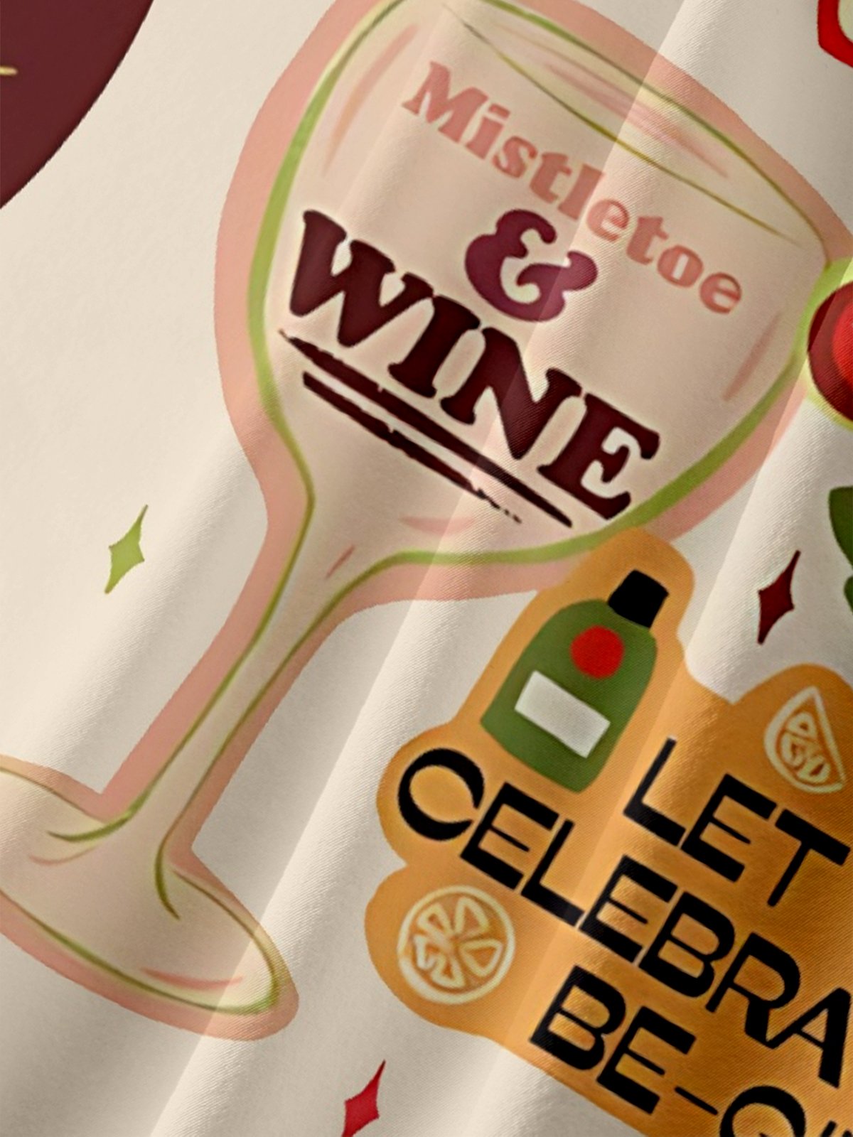 Moisture-wicking Christmas Geomatric Cocktail Chest Pocket Casual Shirt