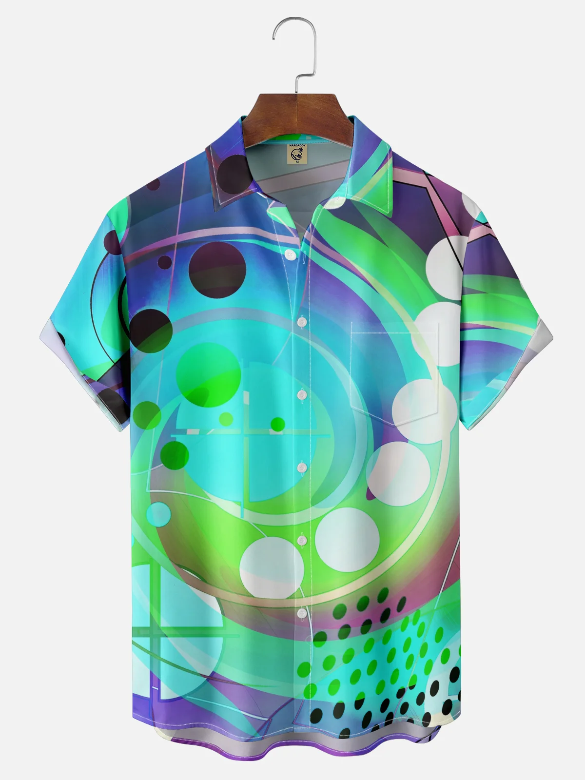 Hardaddy X Clemens Niewoehner Moisture-wicking Geomatric Chest Pocket Casual Shirt