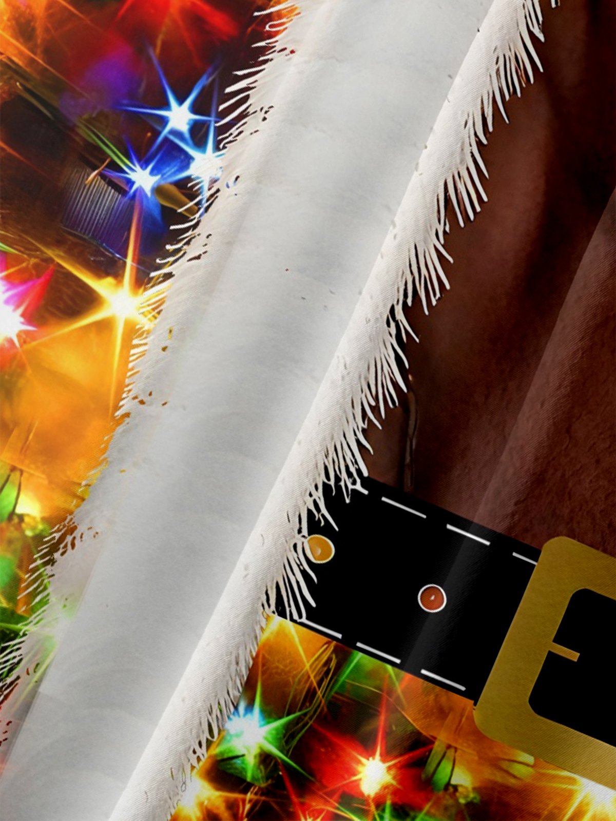 Moisture-Wicking Christmas Decoration Clothes Muscle Lights Chest Pocket Hawaiian Shirt
