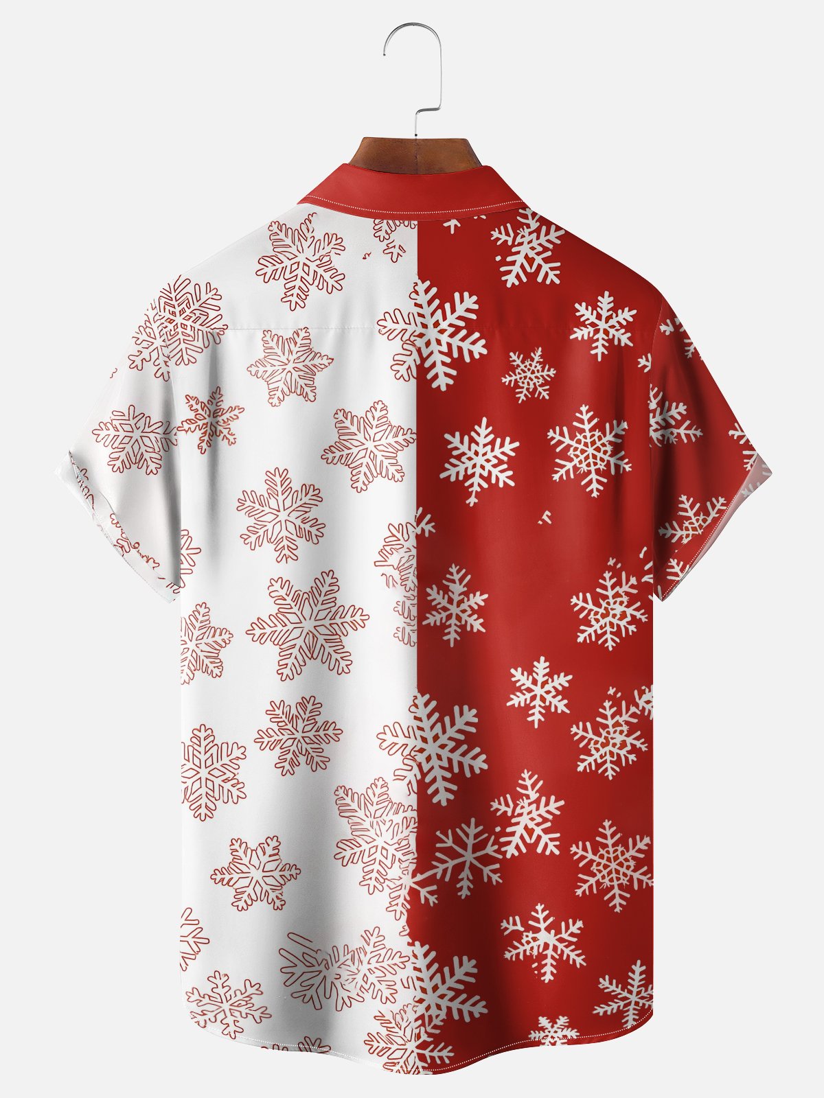 Moisture-wicking Christmas Santa Claus Chest Pocket Casual Shirt