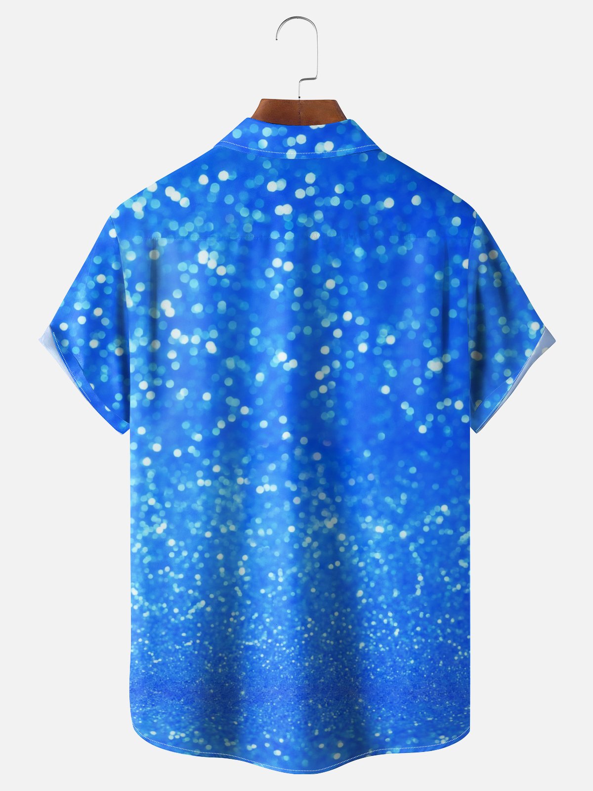 Moisture-wicking Retro Disco 90s Gradient Color Chest Pocket Casual Shirt