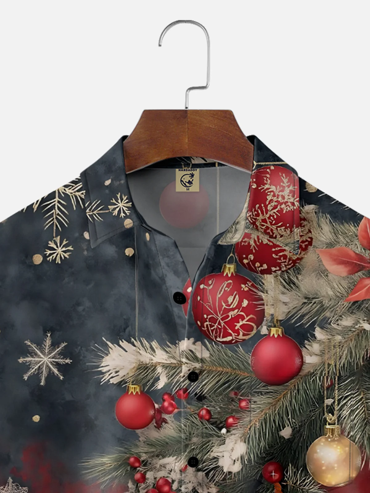 Moisture Wicking Merry Christmas Chest Pocket Hawaiian Shirt