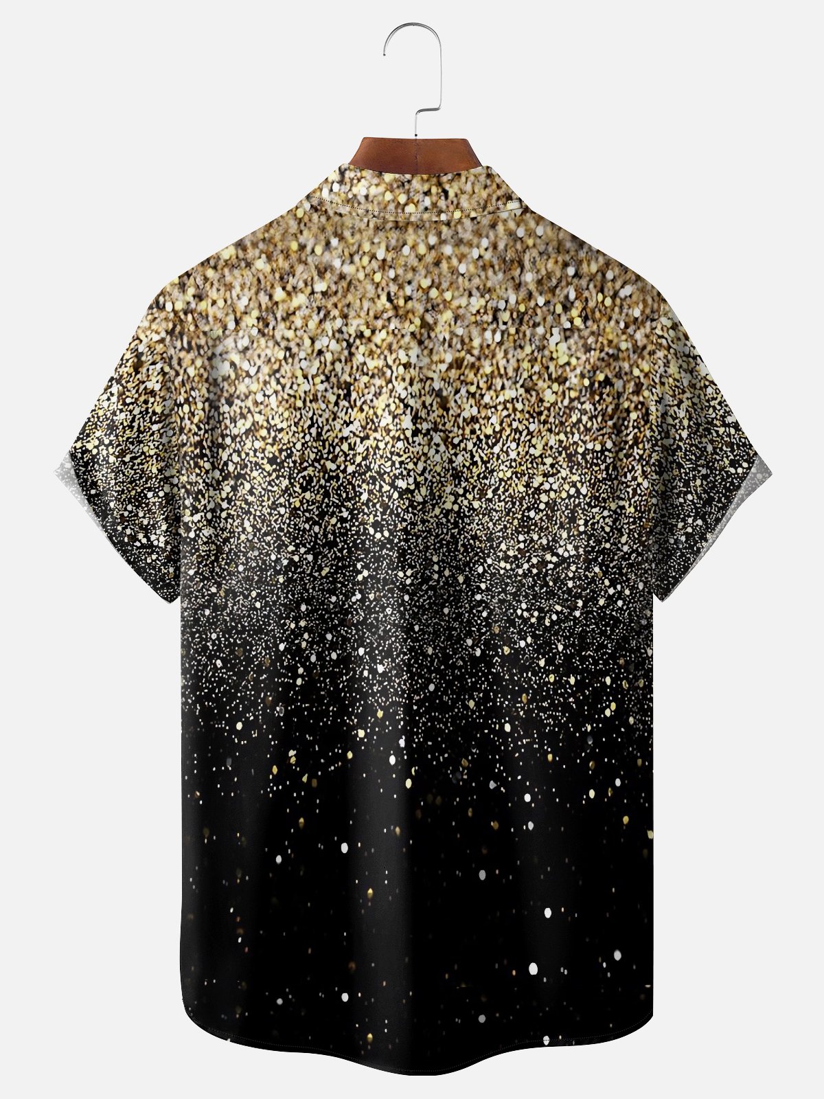 Moisture-wicking Retro Disco Gradient Light Chest Pocket Party Shirt