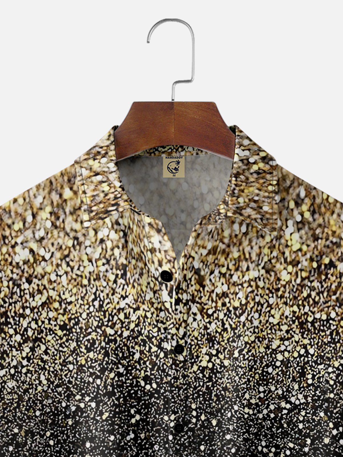 Moisture-wicking Retro Disco Gradient Light Chest Pocket Party Shirt
