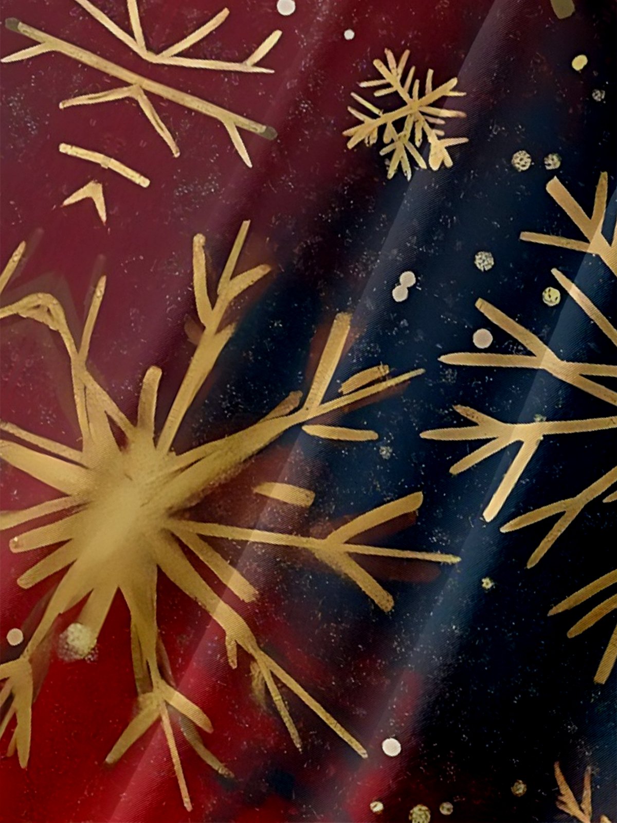 Moisture Wicking Merry Christmas Star Snowflake Chest Pocket Hawaiian Shirt