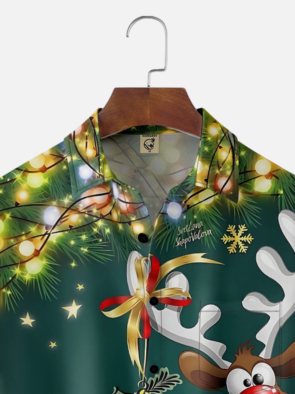 Moisture Wicking Merry Christmas Elk Chest Pocket Hawaiian Shirt