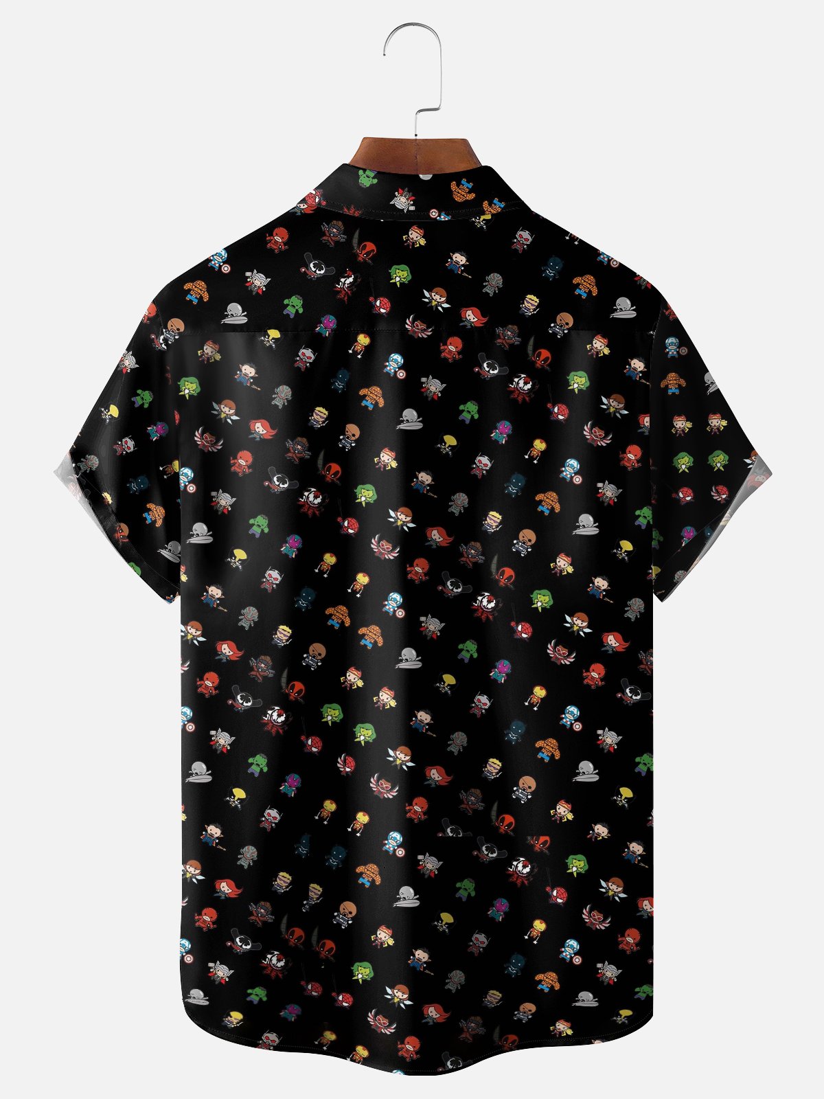 Moisture-wicking Fun Graphic Art Print Chest Pocket Casual Shirt